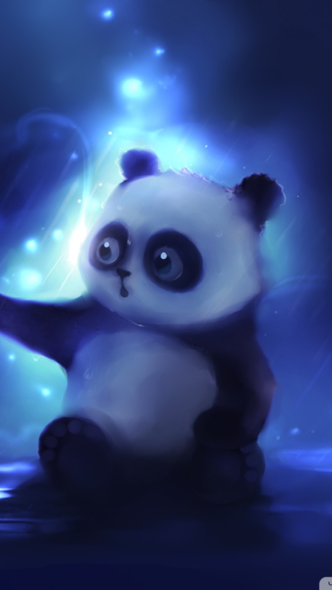 Curious Panda Painting wallpaper 1080x1920