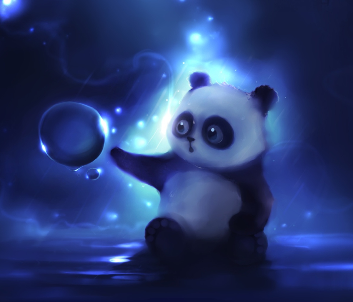 Sfondi Curious Panda Painting 1200x1024