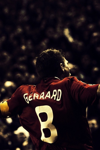 Das Steven Gerrard Football Wallpaper 320x480