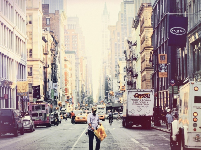 New York City Streets wallpaper 640x480