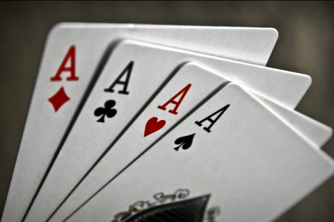 Deck of playing cards wallpaper 480x320