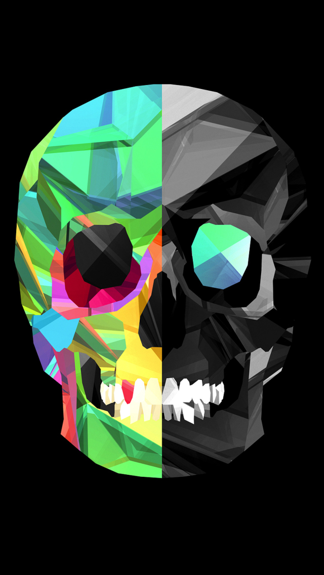 Das Skull Art Wallpaper 640x1136