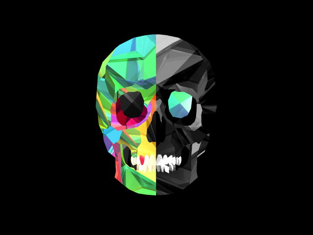 Das Skull Art Wallpaper 640x480