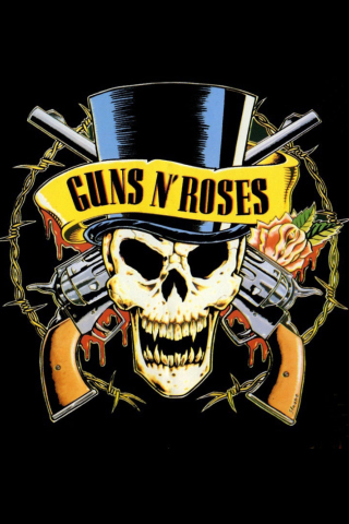 Das Gund N Roses Logo Wallpaper 320x480
