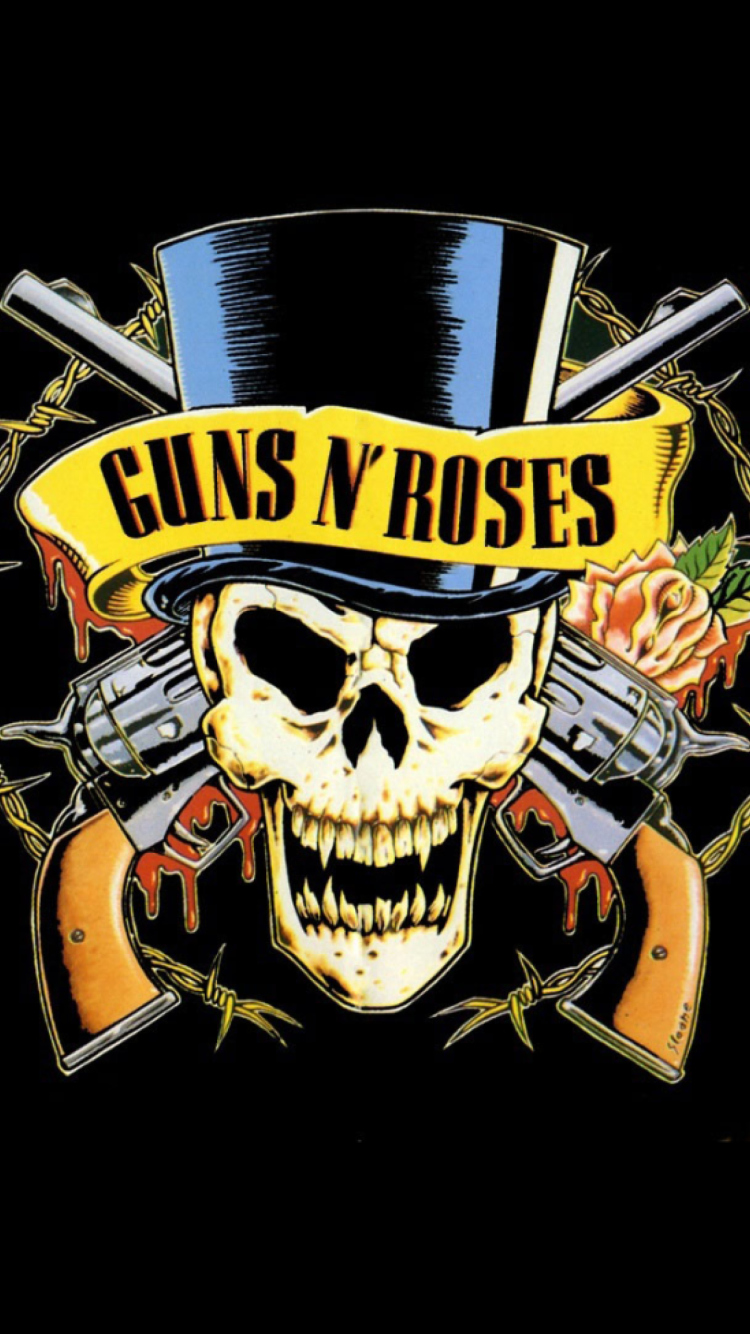 Обои Gund N Roses Logo 750x1334