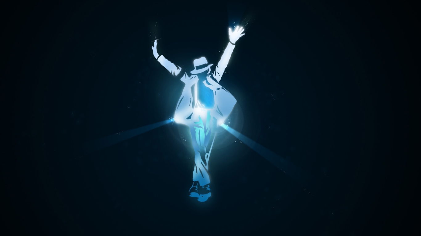 Michael Jackson Dance Illustration wallpaper 1366x768