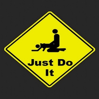 Just Do It Funny Sign - Obrázkek zdarma pro iPad mini 2