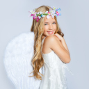 Fondo de pantalla Little White Angel 128x128