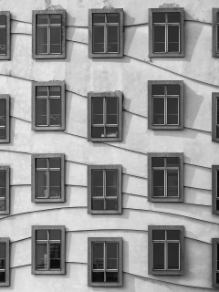 Windows Geometry on Dancing House wallpaper 240x320