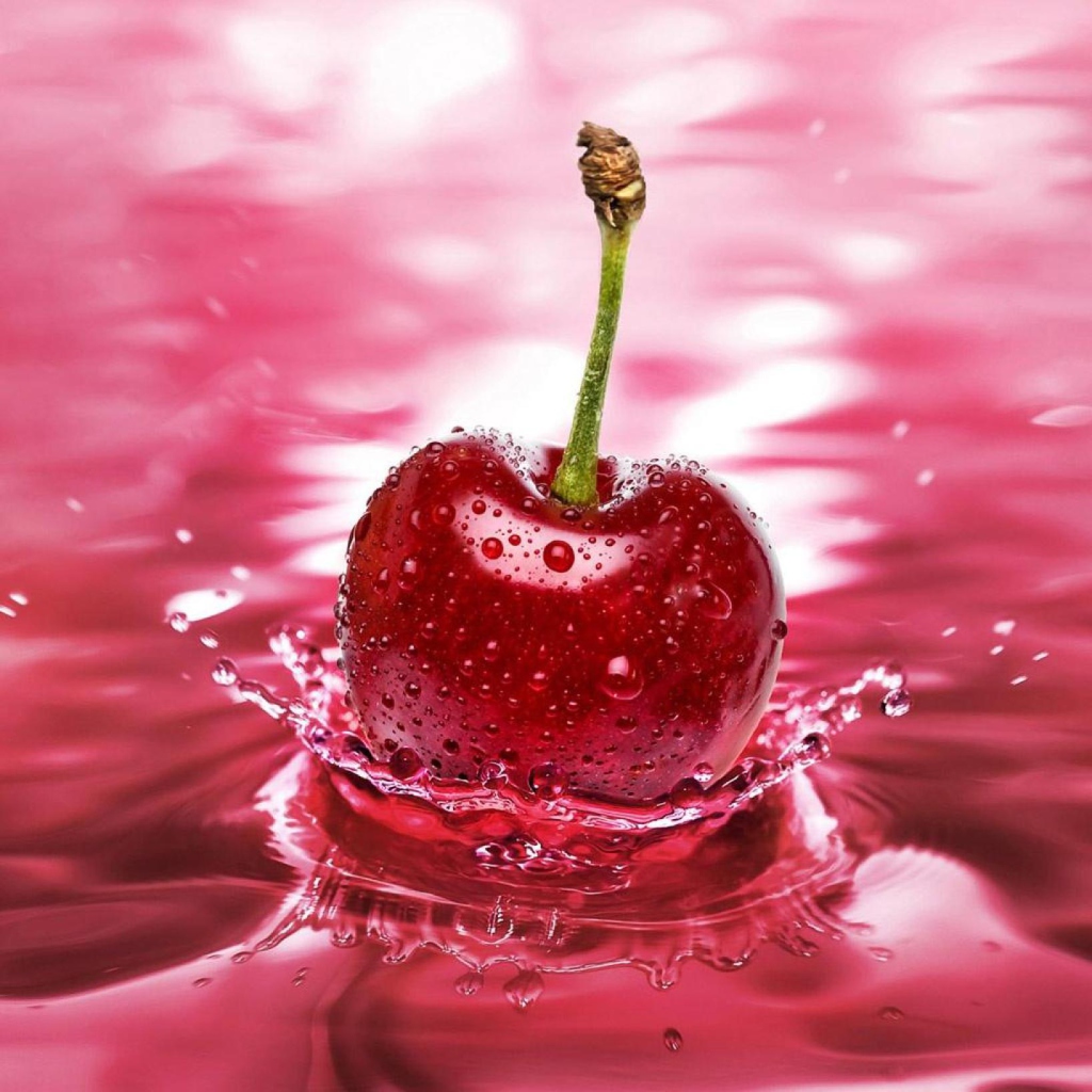 Sfondi Red Cherry Splash 1024x1024