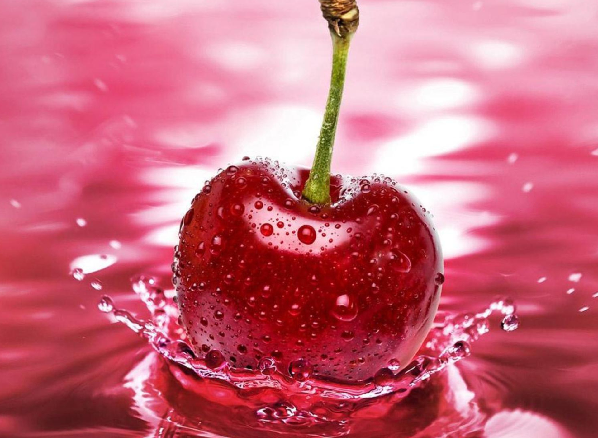 Fondo de pantalla Red Cherry Splash 1920x1408