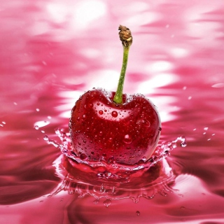 Red Cherry Splash sfondi gratuiti per 128x128