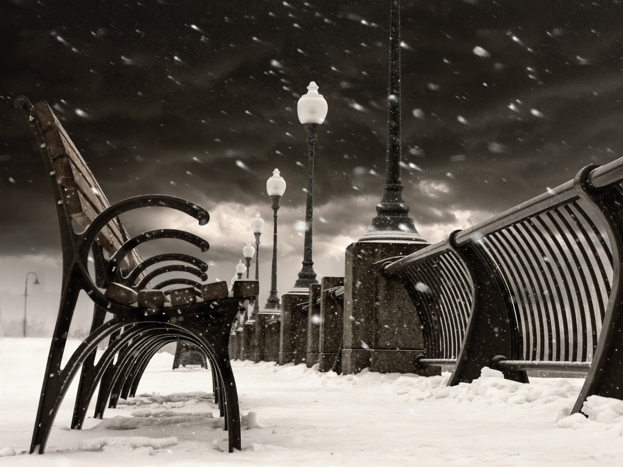 Das Montreal Winter, Canada Wallpaper 1280x960