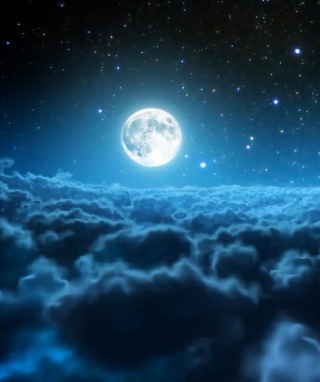 Cloudy Night And Sparkling Moon - Obrázkek zdarma pro Nokia Asha 309