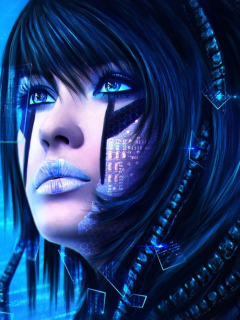 Das Sci-Fi Portrait Wallpaper 480x640