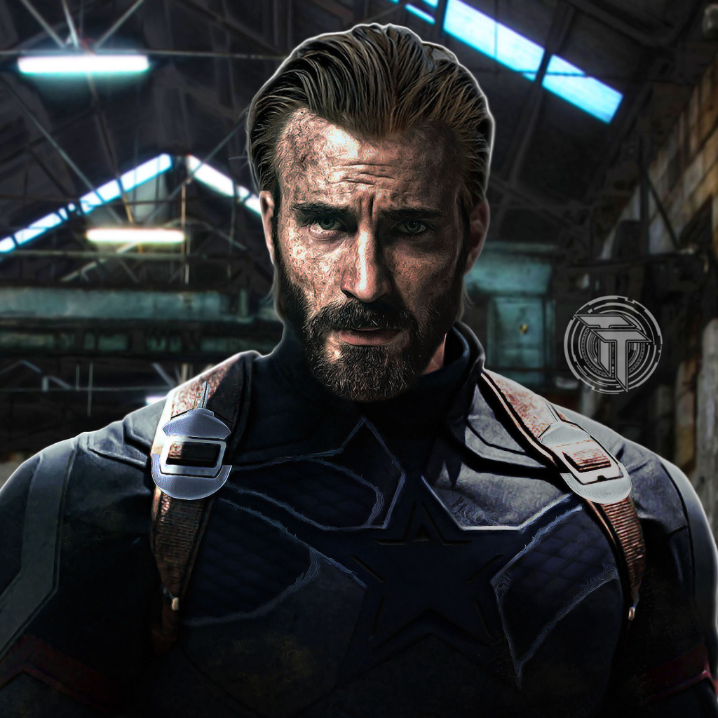 Captain America in Avengers Infinity War Film wallpaper 1024x1024