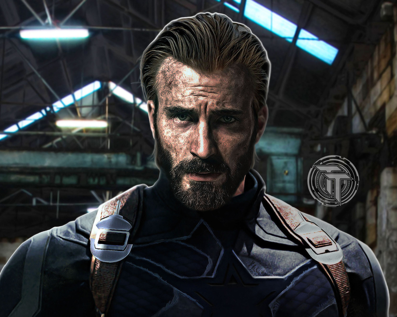 Das Captain America in Avengers Infinity War Film Wallpaper 1280x1024