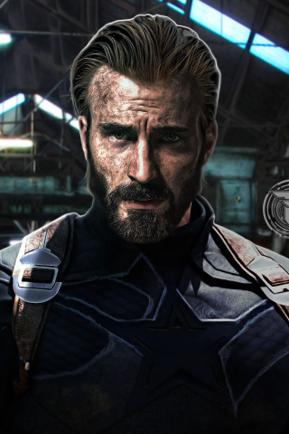 Das Captain America in Avengers Infinity War Film Wallpaper 320x480