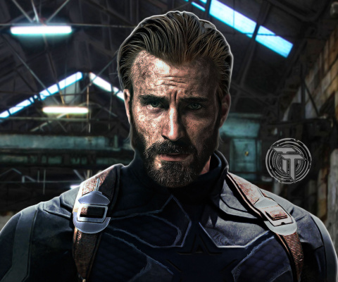 Das Captain America in Avengers Infinity War Film Wallpaper 480x400