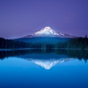 Screenshot №1 pro téma Mountains with lake reflection 128x128