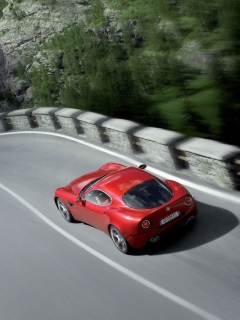 Fondo de pantalla Red Alfa Romeo 240x320
