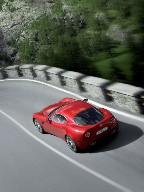Sfondi Red Alfa Romeo 480x640