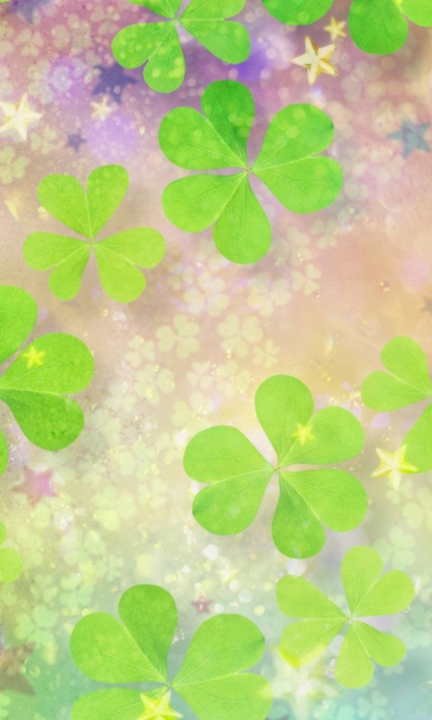 Обои Clover Leaves 480x800