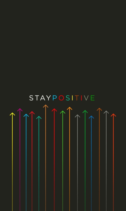 Stay Positive wallpaper 480x800