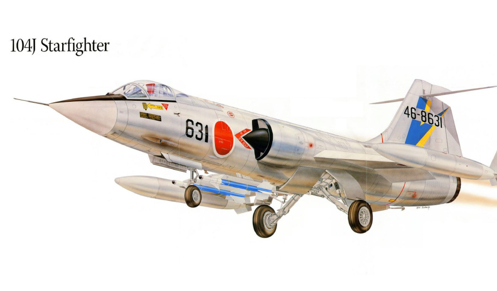 Обои F 104J Starfighter Plastic Model 1024x600
