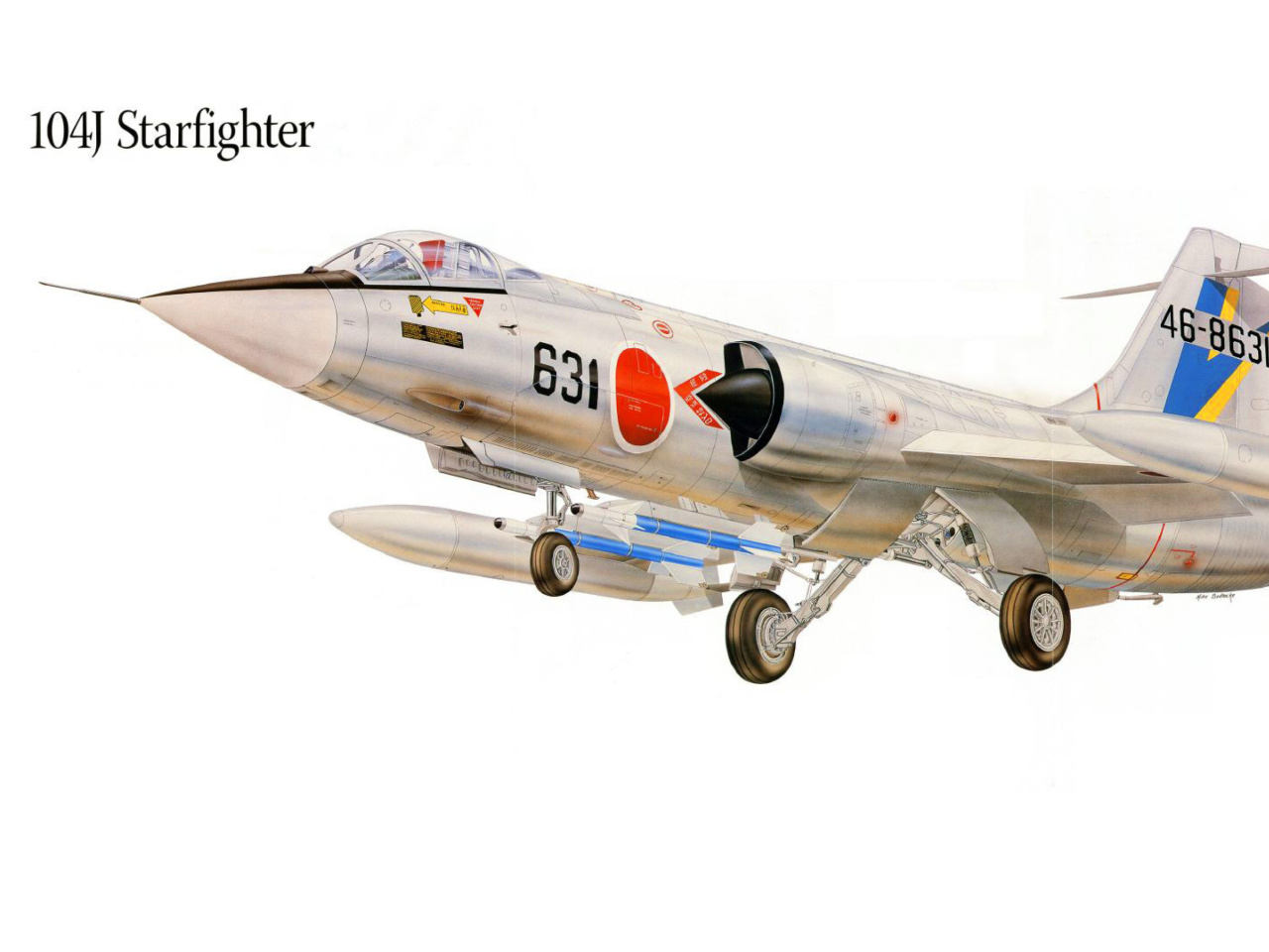 Обои F 104J Starfighter Plastic Model 1280x960