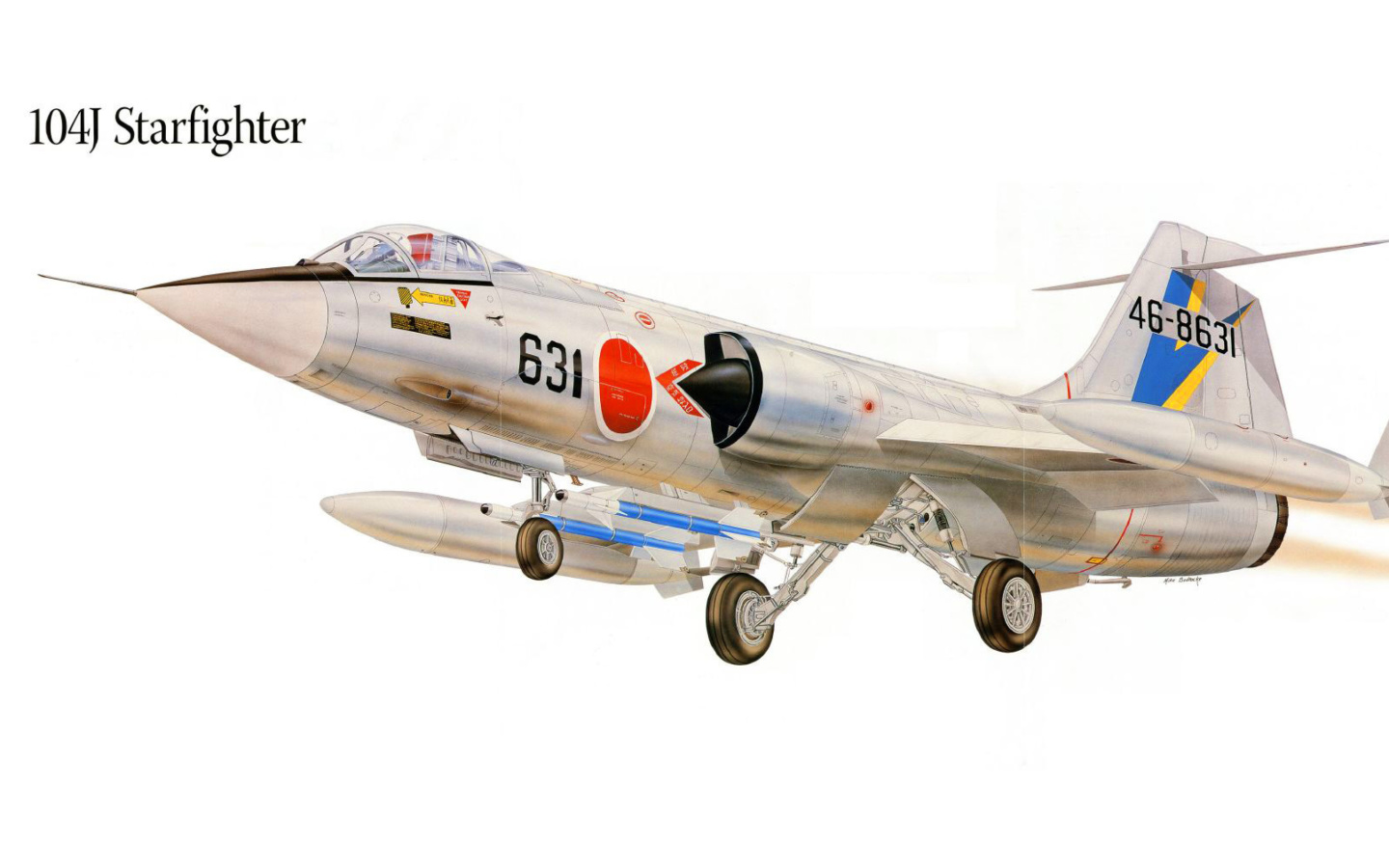 Обои F 104J Starfighter Plastic Model 1440x900