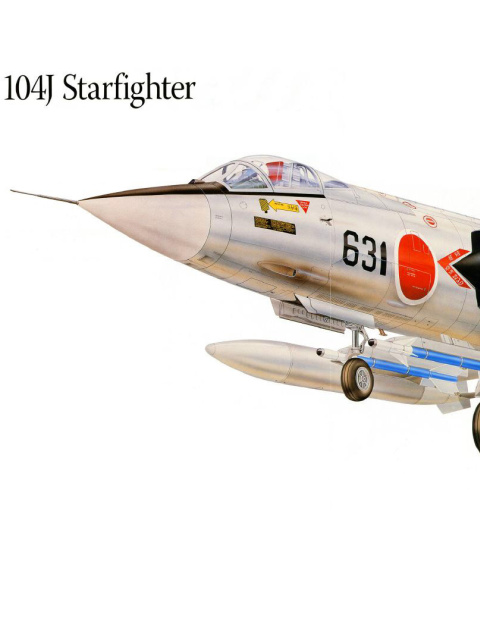 F 104J Starfighter Plastic Model wallpaper 480x640