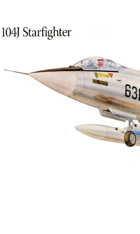 Fondo de pantalla F 104J Starfighter Plastic Model 480x800