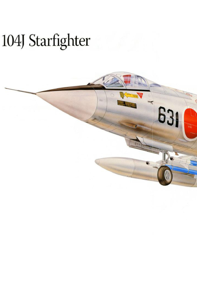 Das F 104J Starfighter Plastic Model Wallpaper 640x960