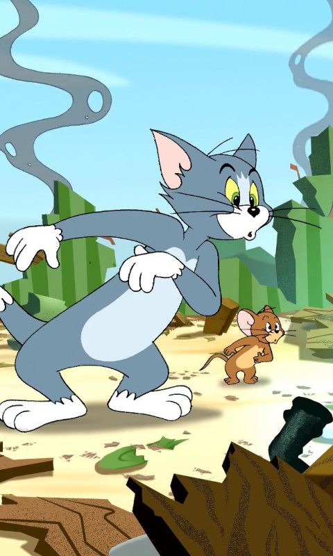 Sfondi Tom and Jerry Fast and the Furry 480x800
