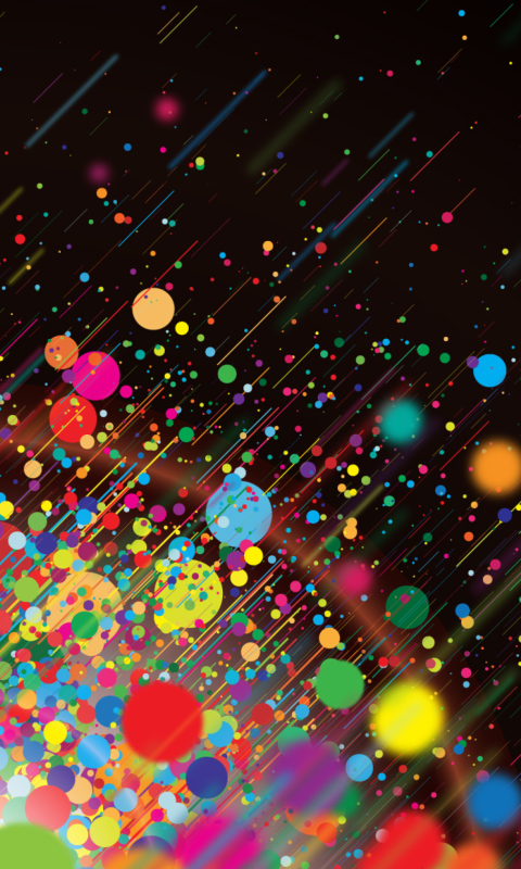 Abstract Colorful Colorful Dots wallpaper 480x800