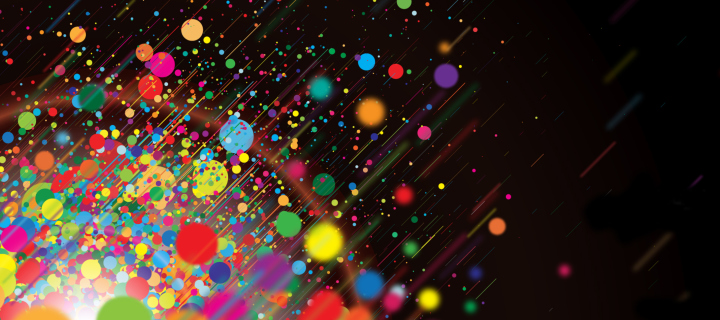 Das Abstract Colorful Colorful Dots Wallpaper 720x320