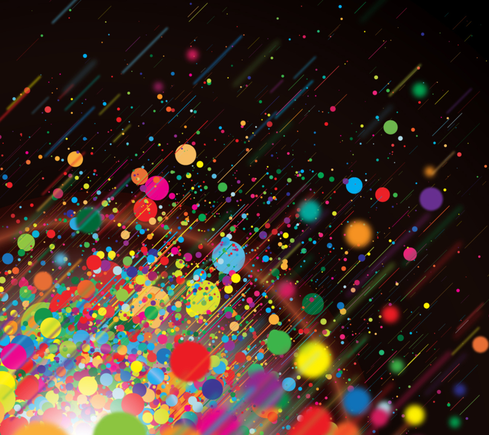 Abstract Colorful Colorful Dots screenshot #1 960x854