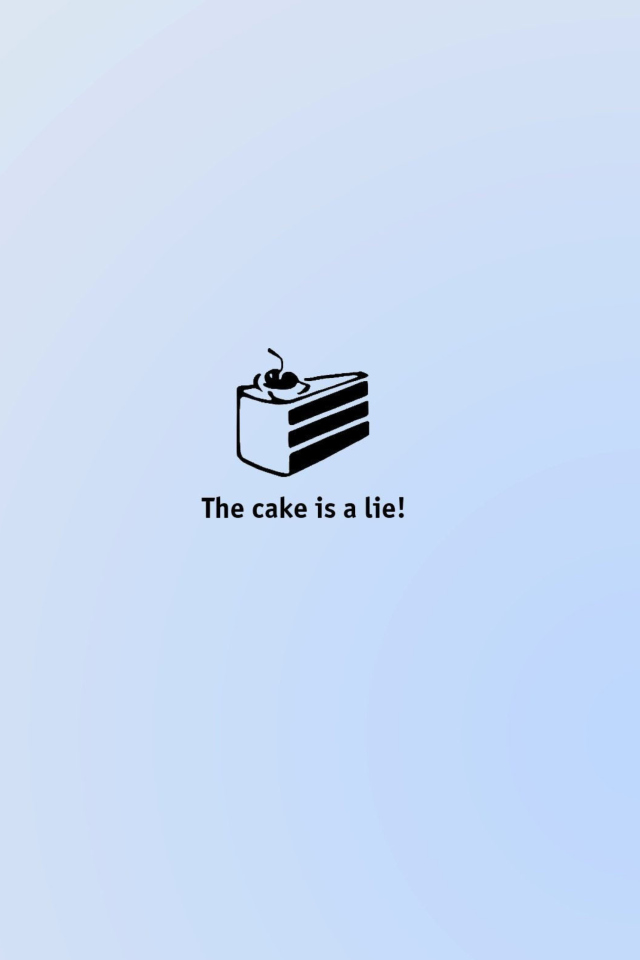Cake Is Lie wallpaper 640x960