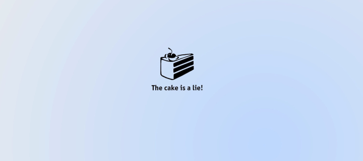Das Cake Is Lie Wallpaper 720x320