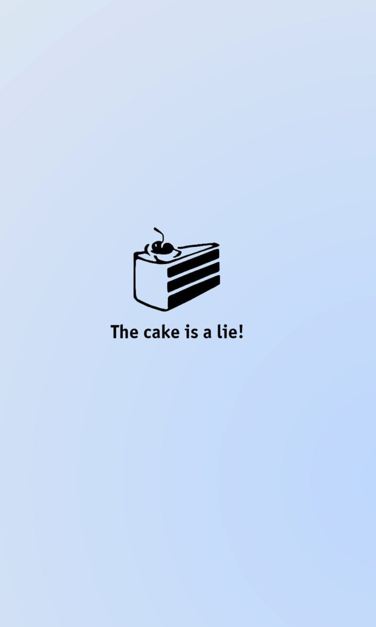 Das Cake Is Lie Wallpaper 768x1280