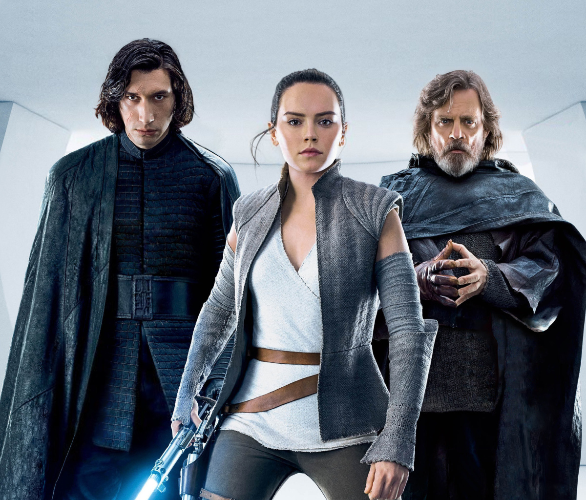 Sfondi Star Wars The Last Jedi with Rey and Kylo Ren Shirtless 1200x1024