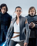 Sfondi Star Wars The Last Jedi with Rey and Kylo Ren Shirtless 128x160