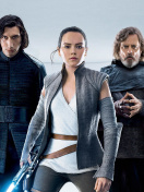 Sfondi Star Wars The Last Jedi with Rey and Kylo Ren Shirtless 132x176