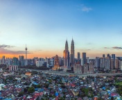 Das Kuala Lumpur Panorama Wallpaper 176x144