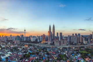Kuala Lumpur Panorama Background for Android, iPhone and iPad