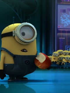 Minion's Apple wallpaper 240x320