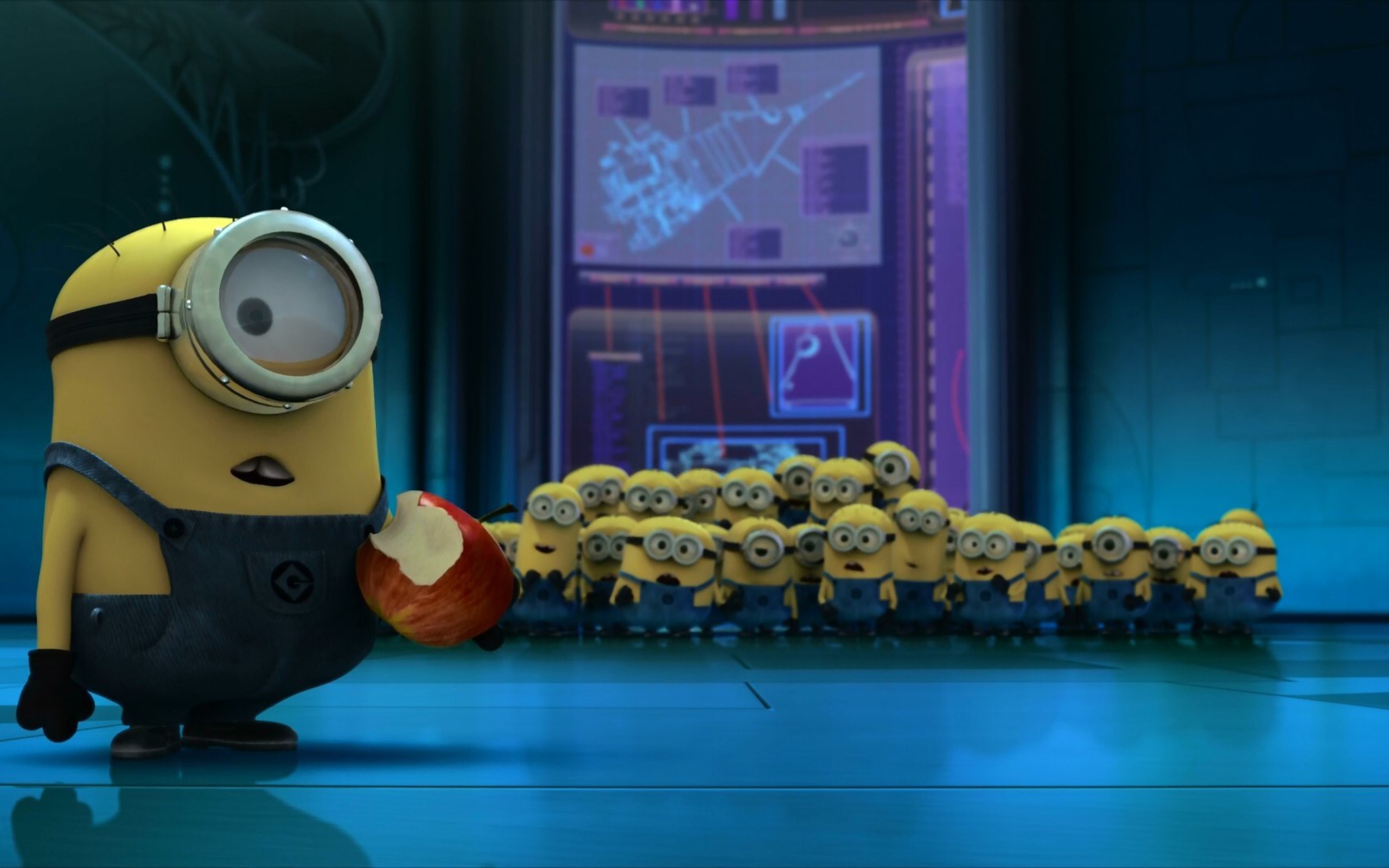 Sfondi Minion's Apple 2560x1600