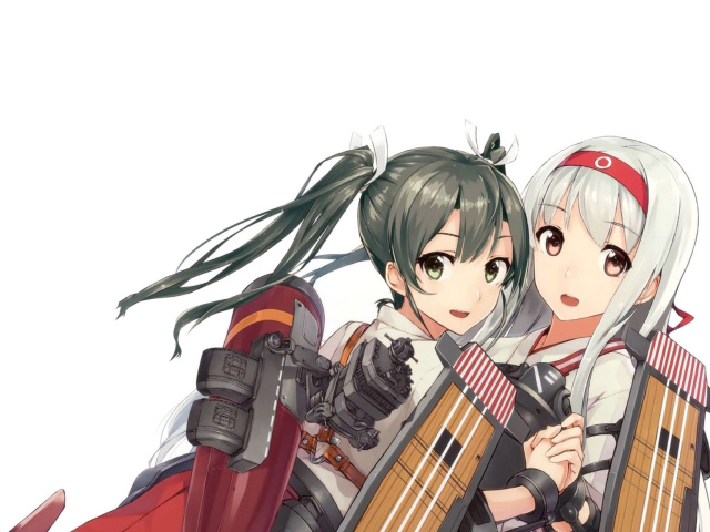 Обои Kantai kancolle shoukaku and zuikaku 640x480