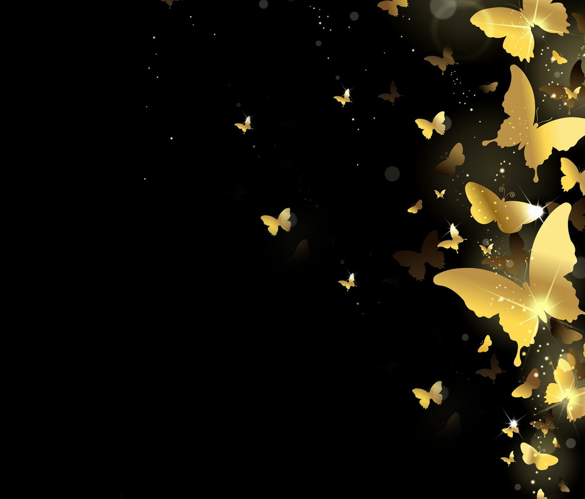 Fondo de pantalla Golden Butterflies 1200x1024